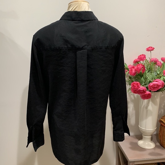 Bananna Republic Button Down Utility Shirt in Black - Picture 4 of 9